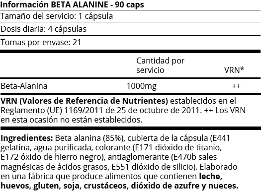 Beta Alanina 90 Cap - Imagen 2